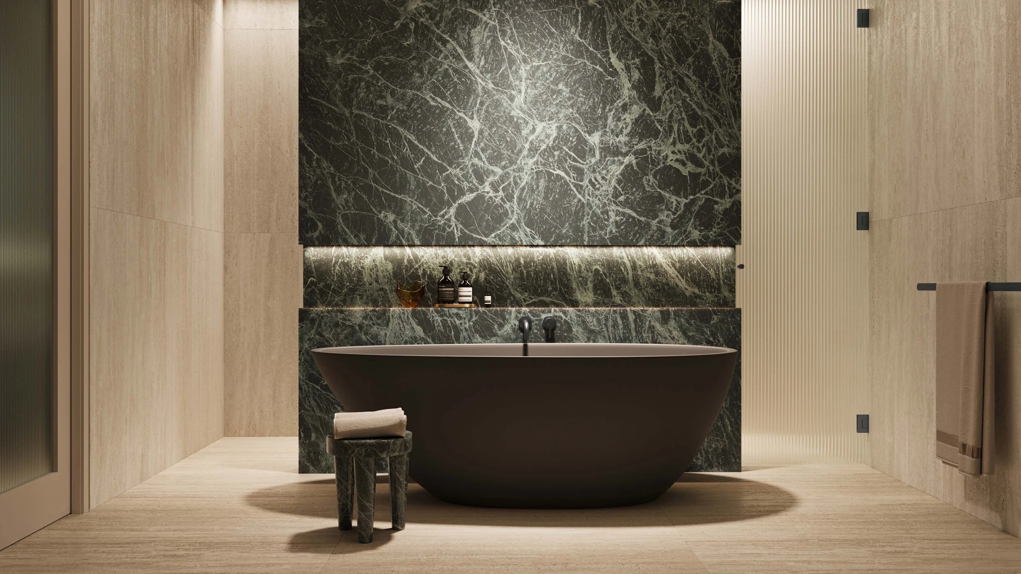 Luxury penthouse interior, Bathroom — Solais Newstead Brisbane