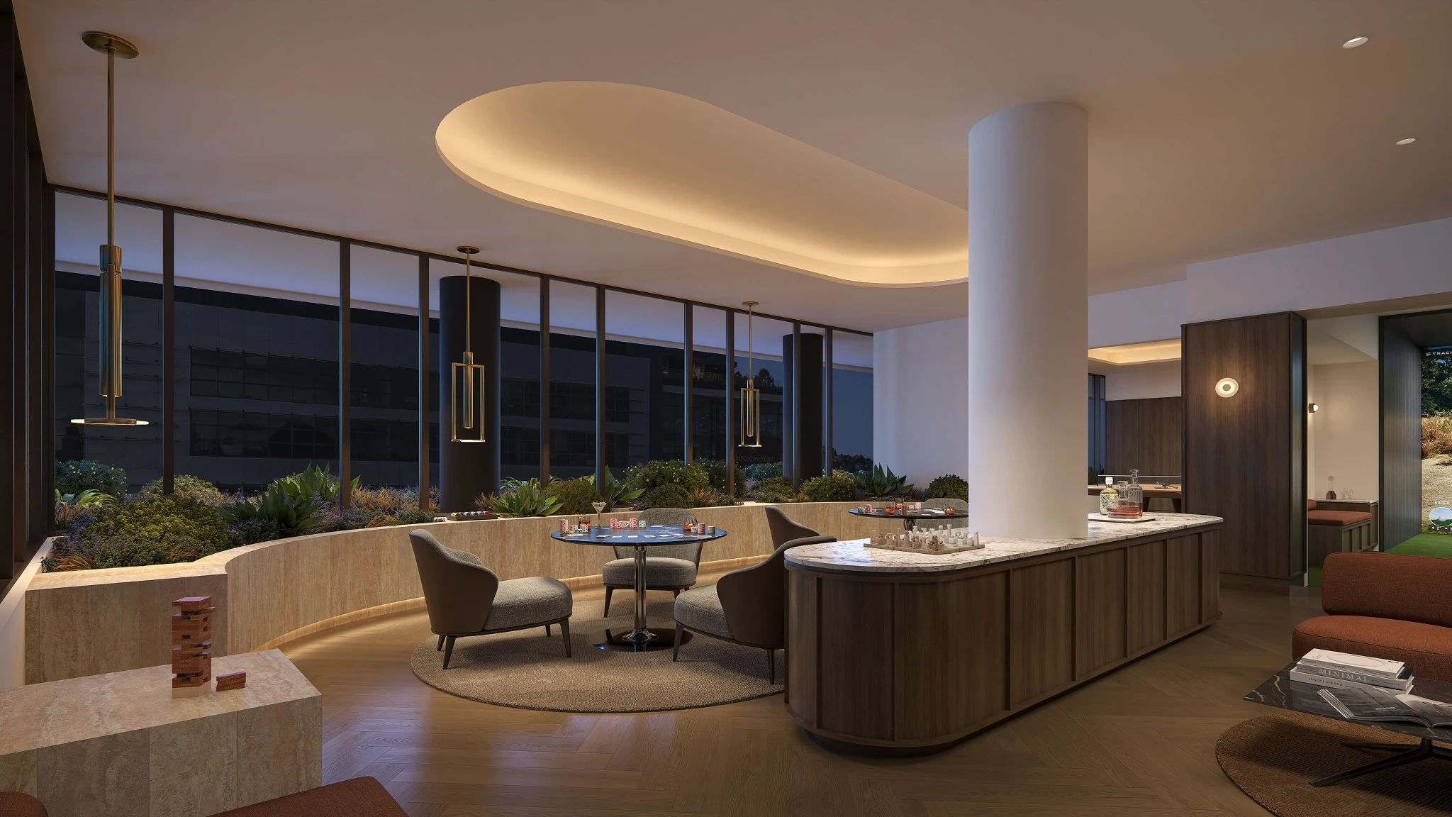 Solais Newstead amenities, Games Room — luxury apartments Brisbane